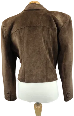 Imperio del Antilope / Kurze Vintage-Rauhlederjacke / braun - S/36 - Bild 2