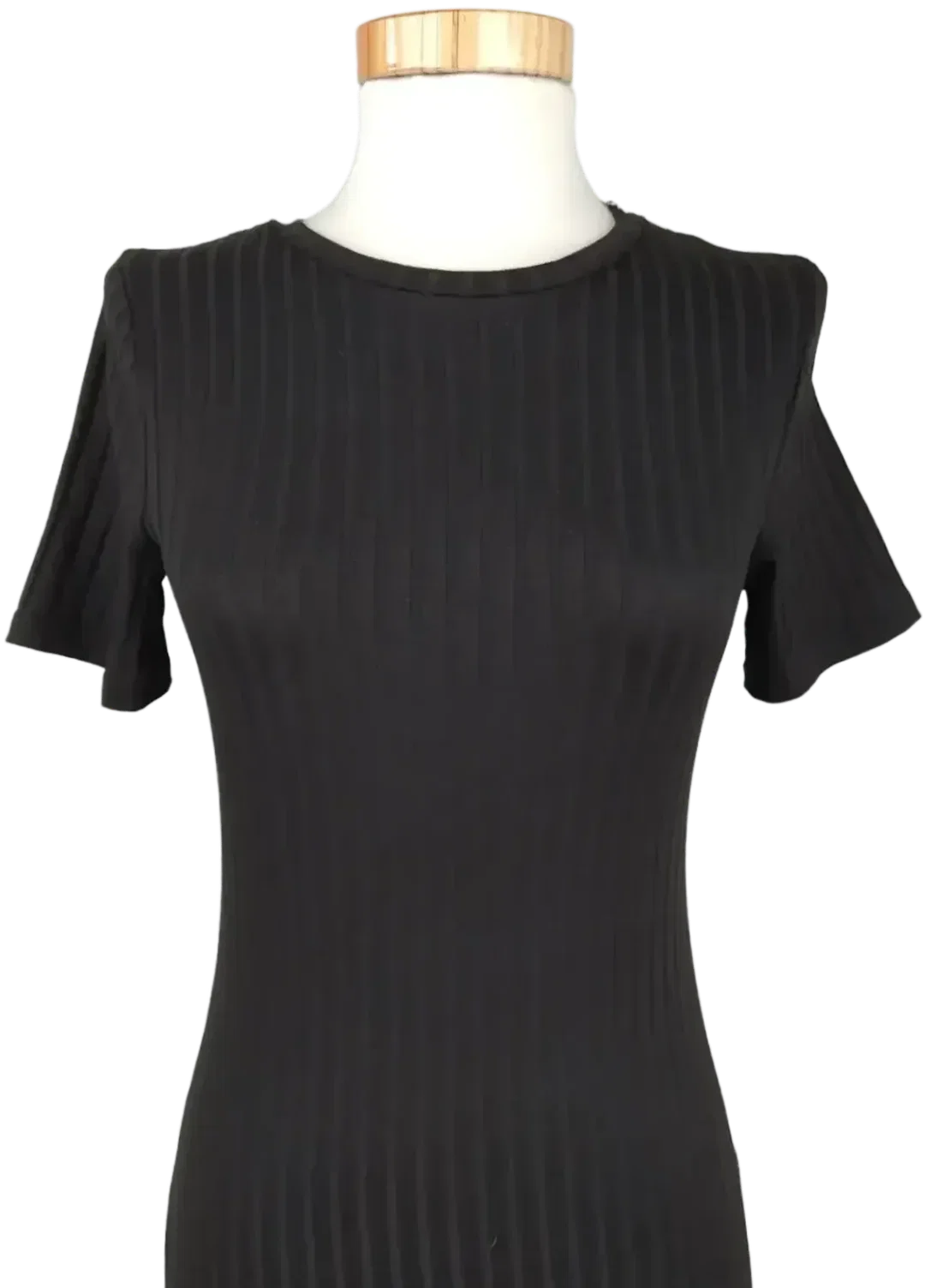 Primark Damen Kleid gerippt, schwarz - Gr. XS – Bild 3