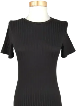 Primark Damen Kleid gerippt, schwarz - Gr. XS – Vorschau 3