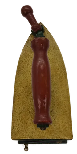 Vintage Bügeleisen Dekoobjekt bemalt und restauriert 1975 / Upcycling mit Aufsetzer - Bild 3