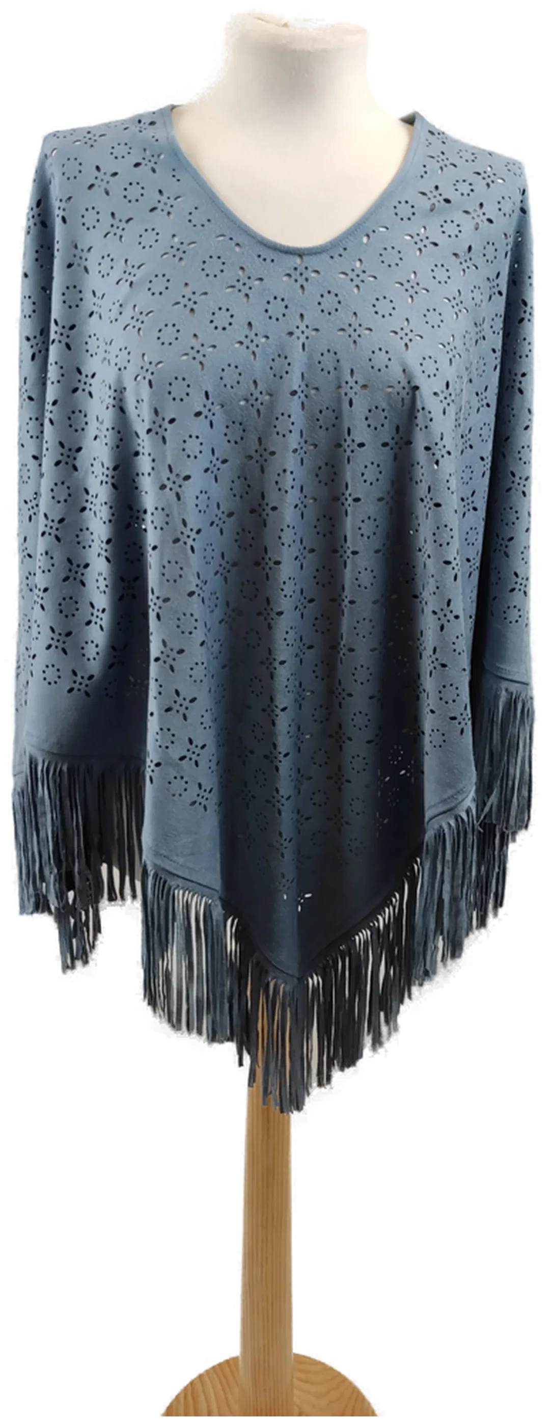 Poncho in Blau  - Bild 1