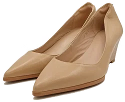 Glattlederwedges creme Gr. 40,5 - Bild 1