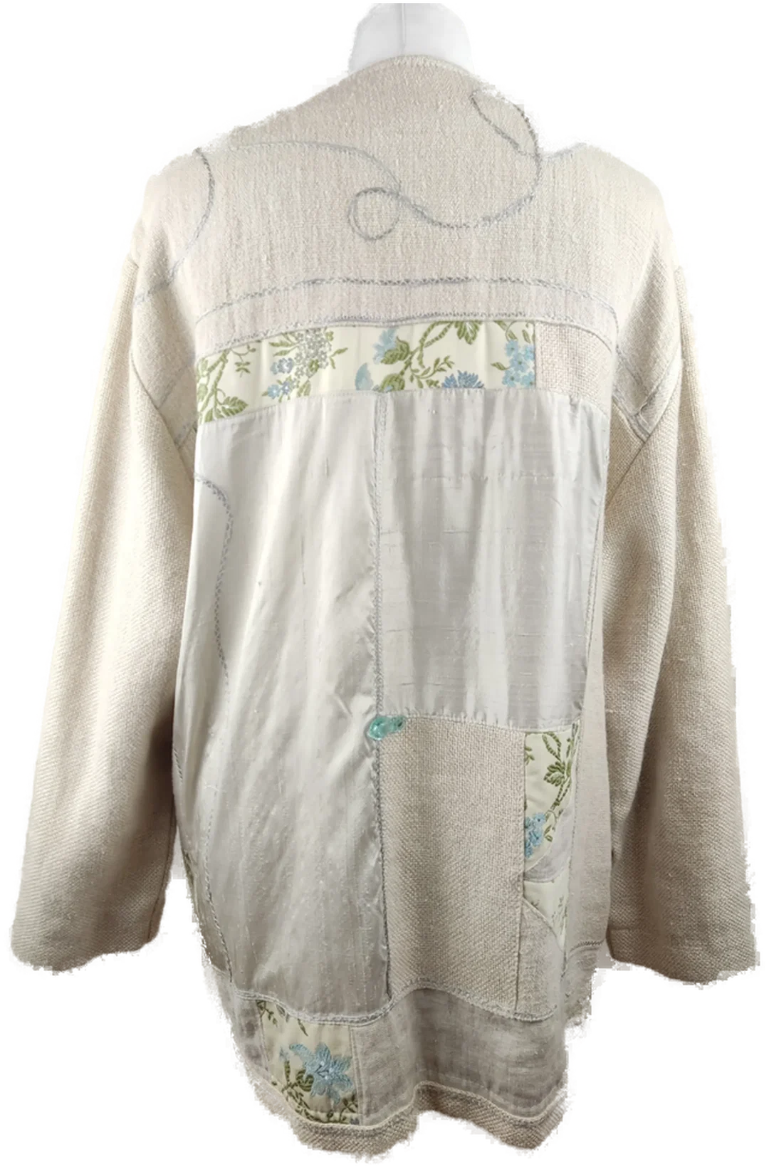 Patchworkjacke XL/42 Bestickt | Handgefertigter Charme Chemisch gereinigt – Bild 3