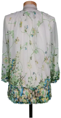 Vero Moda Damen Bluse weiß/grün geblümt - M/38 - Bild 2