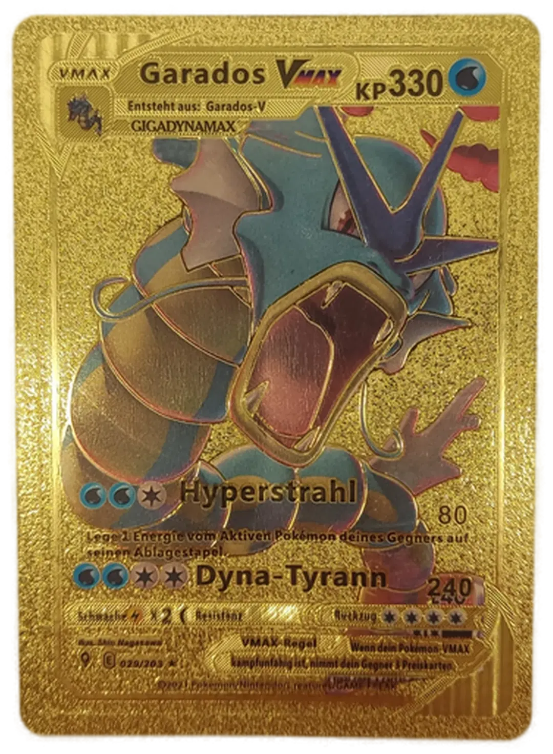 Pokémon Sammelkarte Goldfolie Vmax Garados Vmax - Bild 4