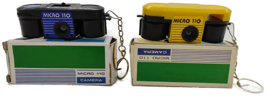 2 Stück MICRO 110 Camera/Kamera mit Schlüsselanhänger aus den 1990 - Bild 1