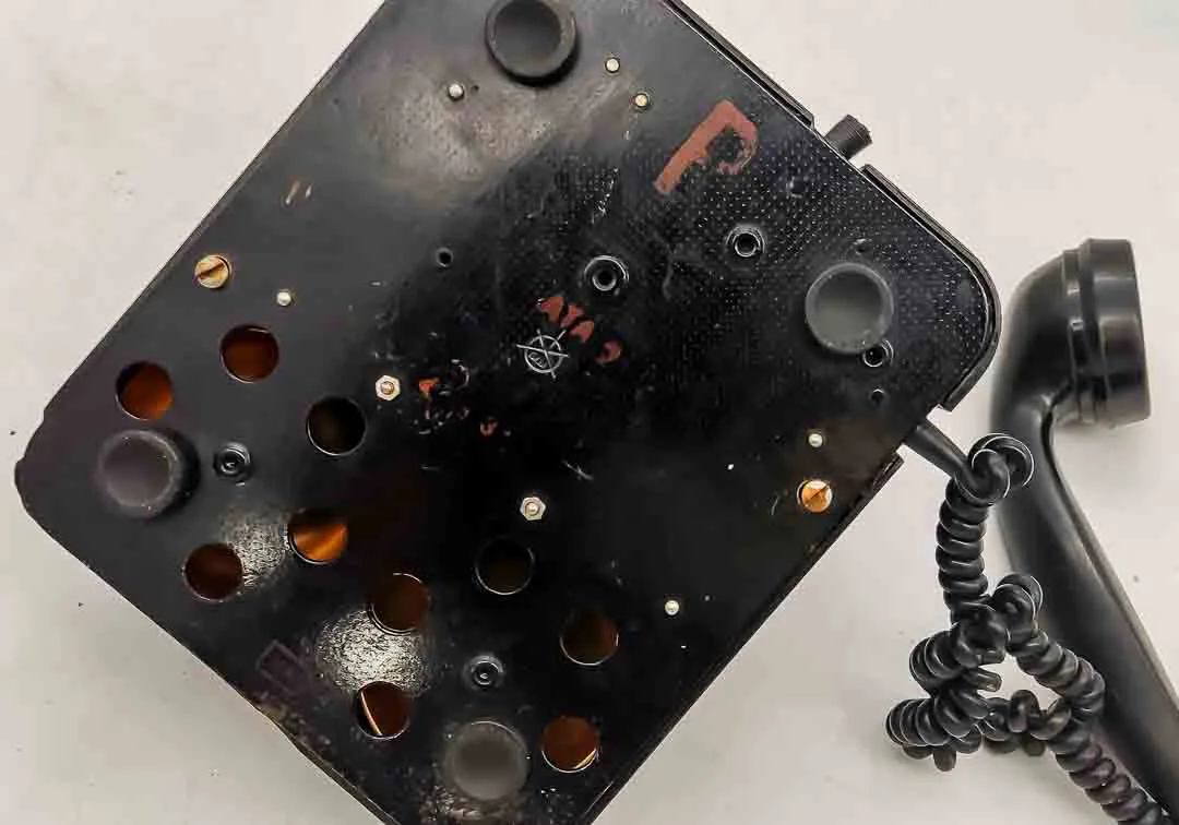 Vintage Bakelit Telefon Wählscheibe – Deko Requisite Tischfernsprecher – Bild 4