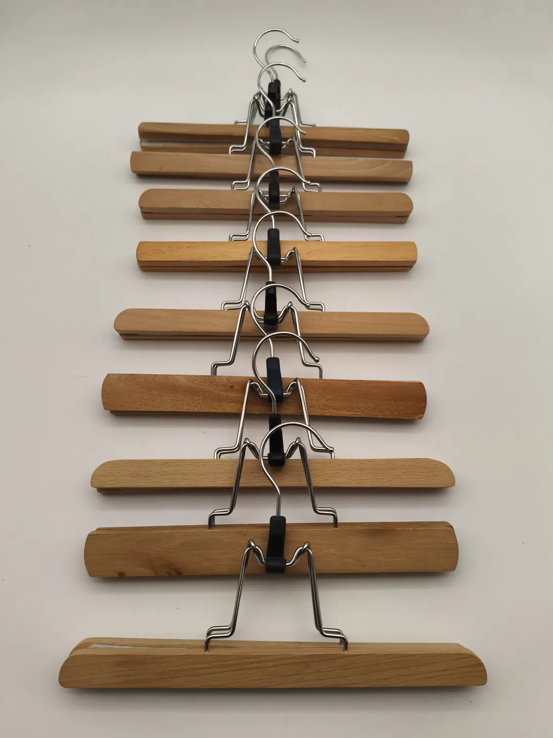 9 Stk. Kleiderbügel für Hosen, Holz - Bild 3