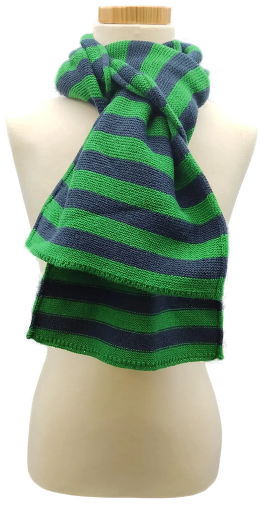 United Colors of Benetton Kinderschal grün/dunkelblau Gr. S-2XL  - Bild 1