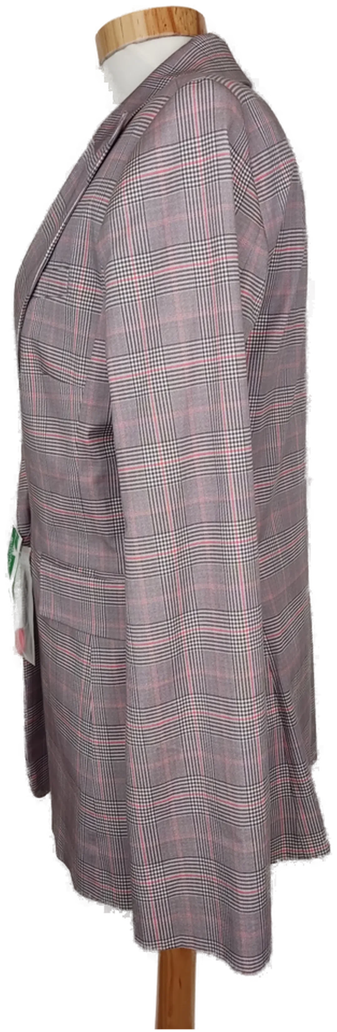 (NEU) United Colors of Benetton Damen Blazer rot/weiß/schwarz kariert - M/38 – Bild 3