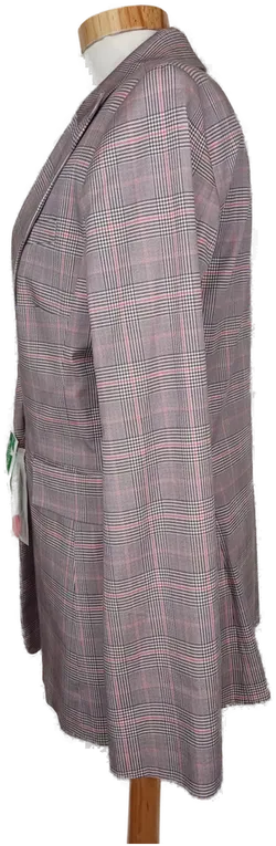 (NEU) United Colors of Benetton Damen Blazer rot/weiß/schwarz kariert - M/38 - Bild 3