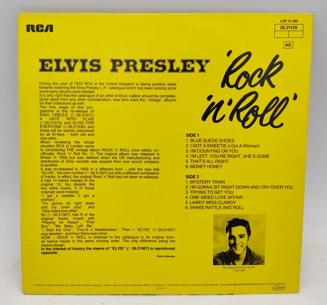 Langspielplatte - Elvis Presley - Rock`n`Roll – Bild 2