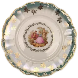 Seltmann Weiden  Porzellanteller Durchmesser 27cm Jean-Honoré fragonard sujet Goldrand - Bild 1