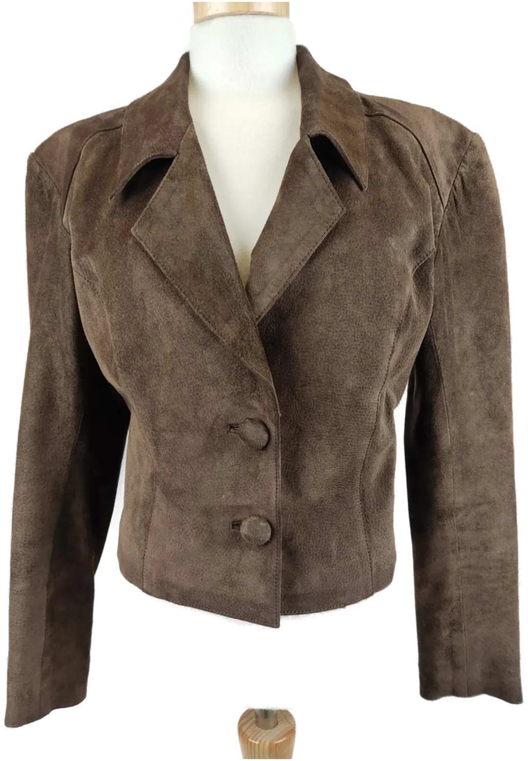 Imperio del Antilope / Kurze Vintage-Rauhlederjacke / braun - S/36 - Bild 1
