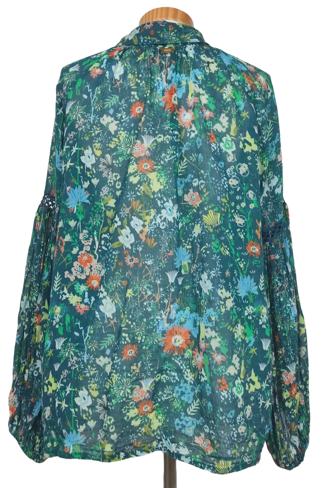 POM Amsterdam Damen Bluse, blaugrün - Gr. M – Bild 2