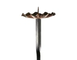 Antik-Schwarzer Kerzenständer aus Gusseisen, handgeschmiedet ca. 95 cm - Bild 3