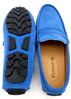 Fashion Herren Schuhe Mokassins blau Gr. 39 - Bild 4