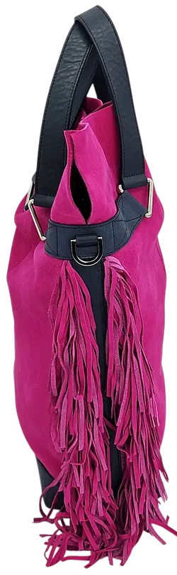 Max V. Koenig Damen Handtasche mit Fransen, lila - Höhe ca. 37 cm - Bild 2