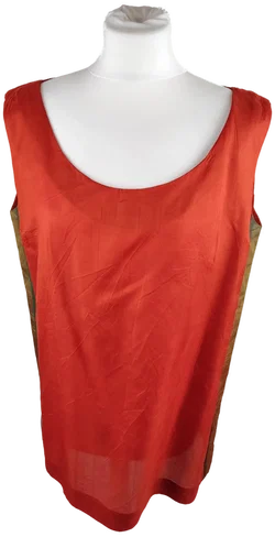 Damenbluse Orange Gr. 44 | Vintage-Schatz