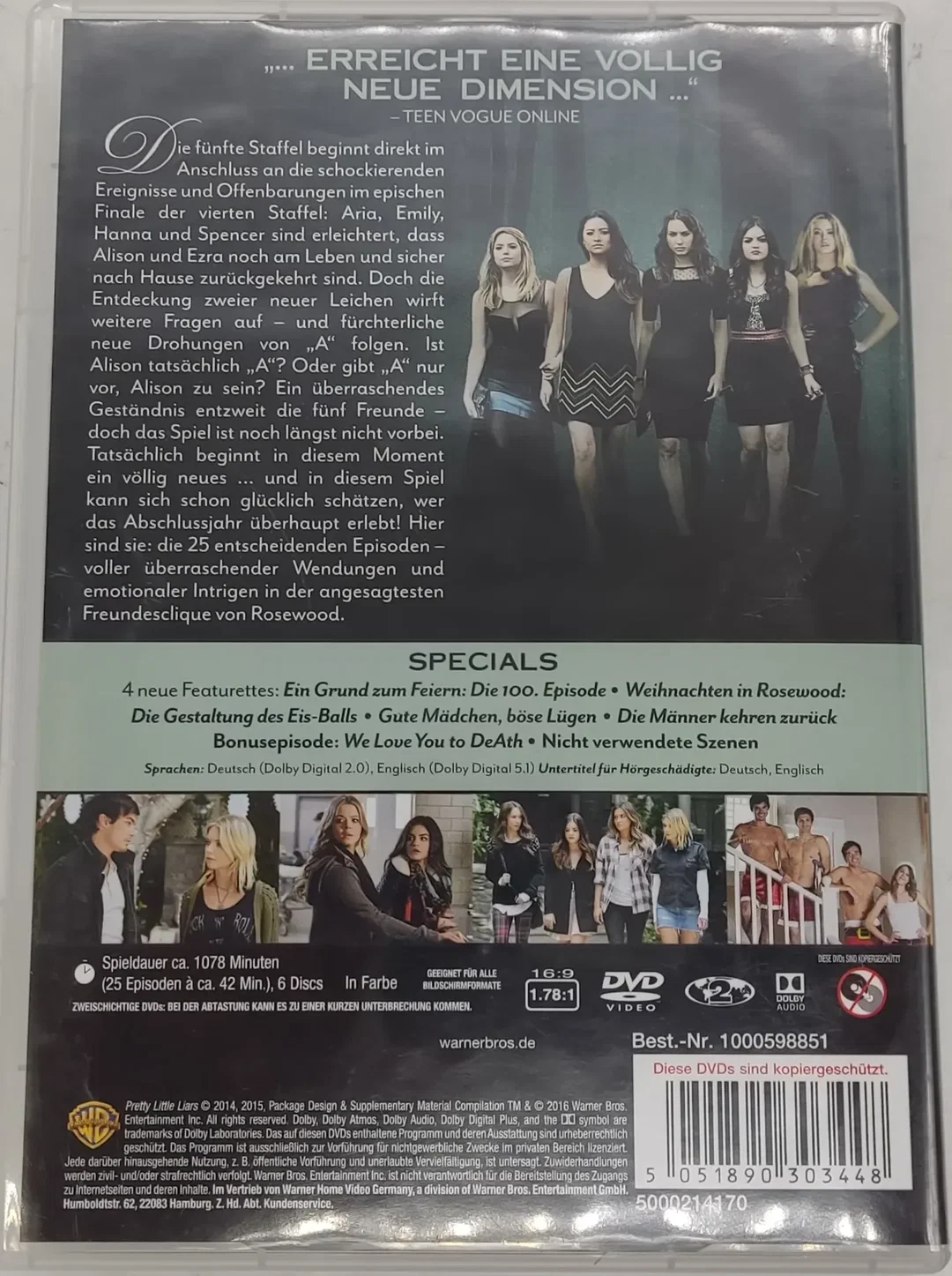 6 DVD's "Pretty Little Liars" Die komplette 5. Staffel – Bild 3
