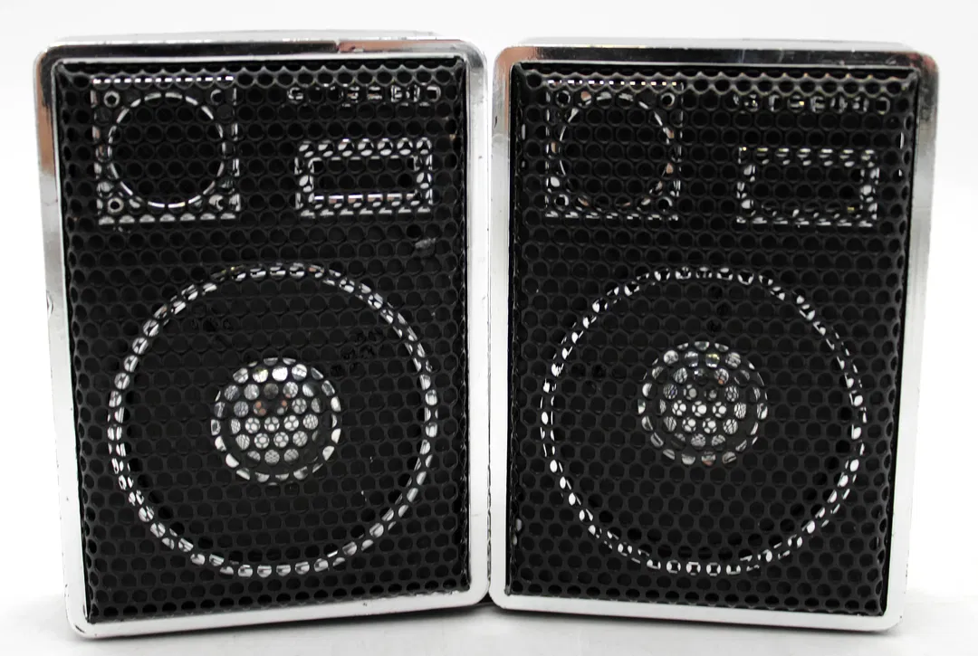 2 Splendor Mini-Lautsprecher im Retro-Design – Kabelgebunden, tragbar,  - Bild 4