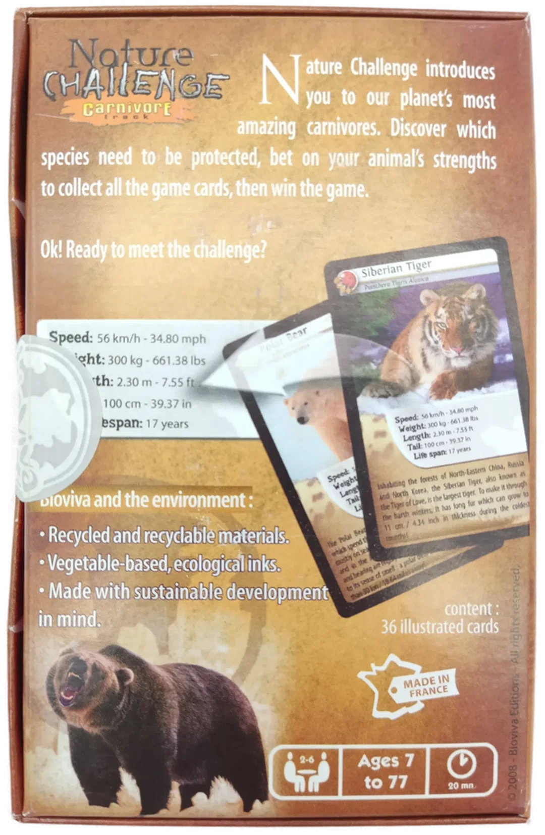 Nature Challenge - Carnivore track - Spielkarten - bioviva  – Bild 3