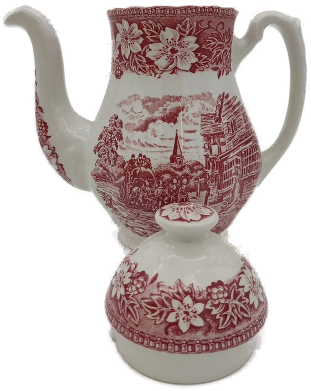 Royal Tudor Kaffeekanne rot England – Bild 2