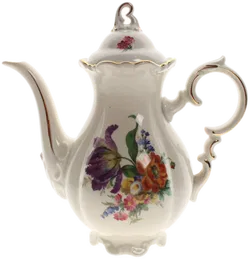 Schumann Arzberg Bavaria Kaffeekanne – Blumendekor & Goldrand – Porzellan Vintage 1951 – Form 110 - Bild 1