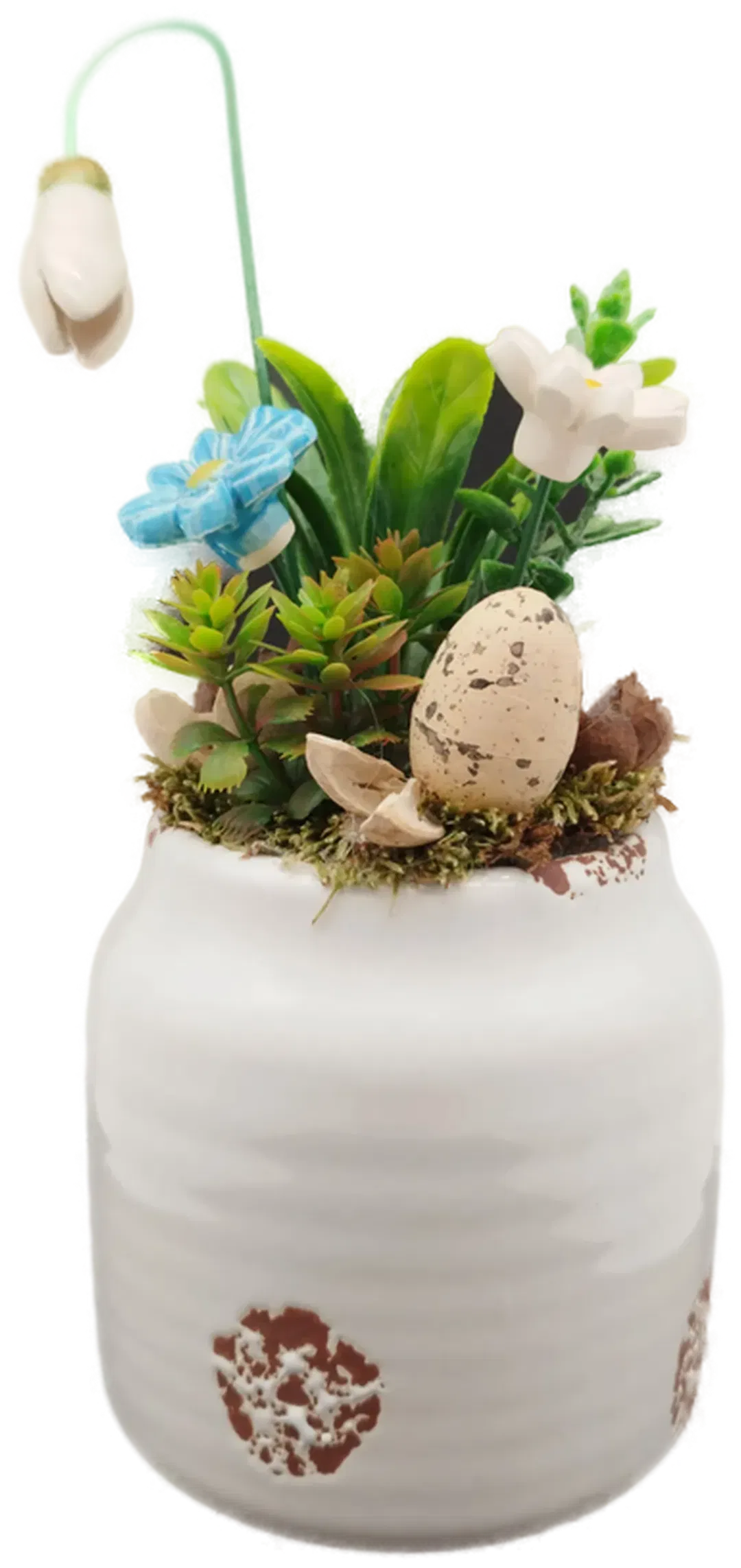 Kleiner osterlicher Blumentopf - Deko / ca. 21cm - Bild 1