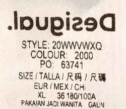 Desigual Damen Maxikleid schwarz mit Schmetterlinge Gr. XL - Bild 5