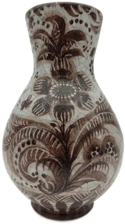 Keramikvase mit Blumendekor | Vintage-Schatz - Bild 2