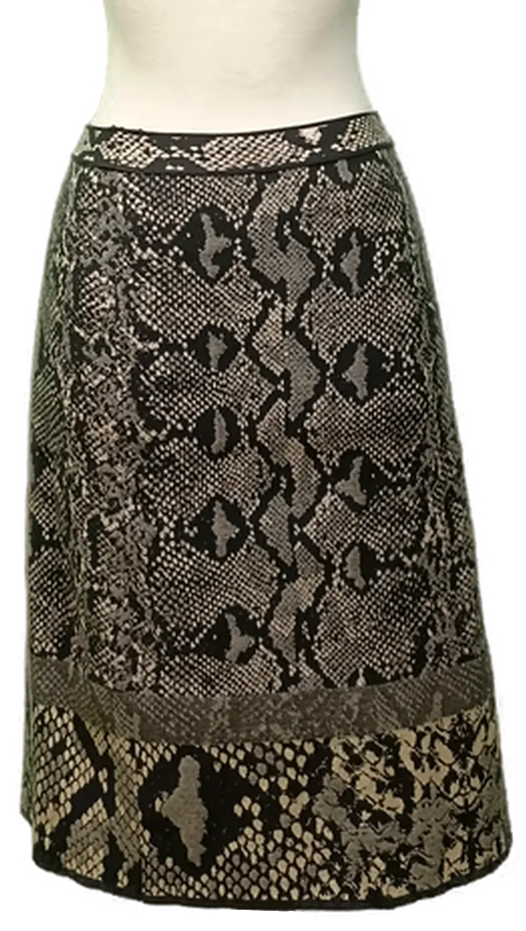 Marc Cain Damen Midirock Schlangenprint grau/weiß Gr. XXL - Bild 4