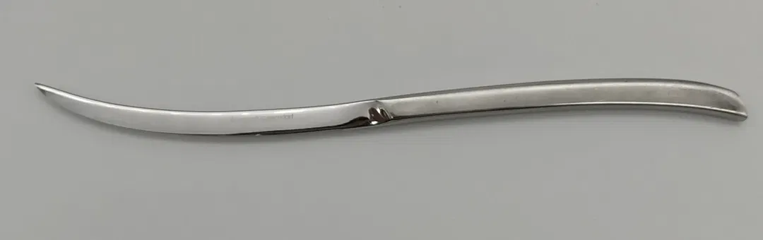 17 sandgestrahlte (versilberte) Fischmesser von 