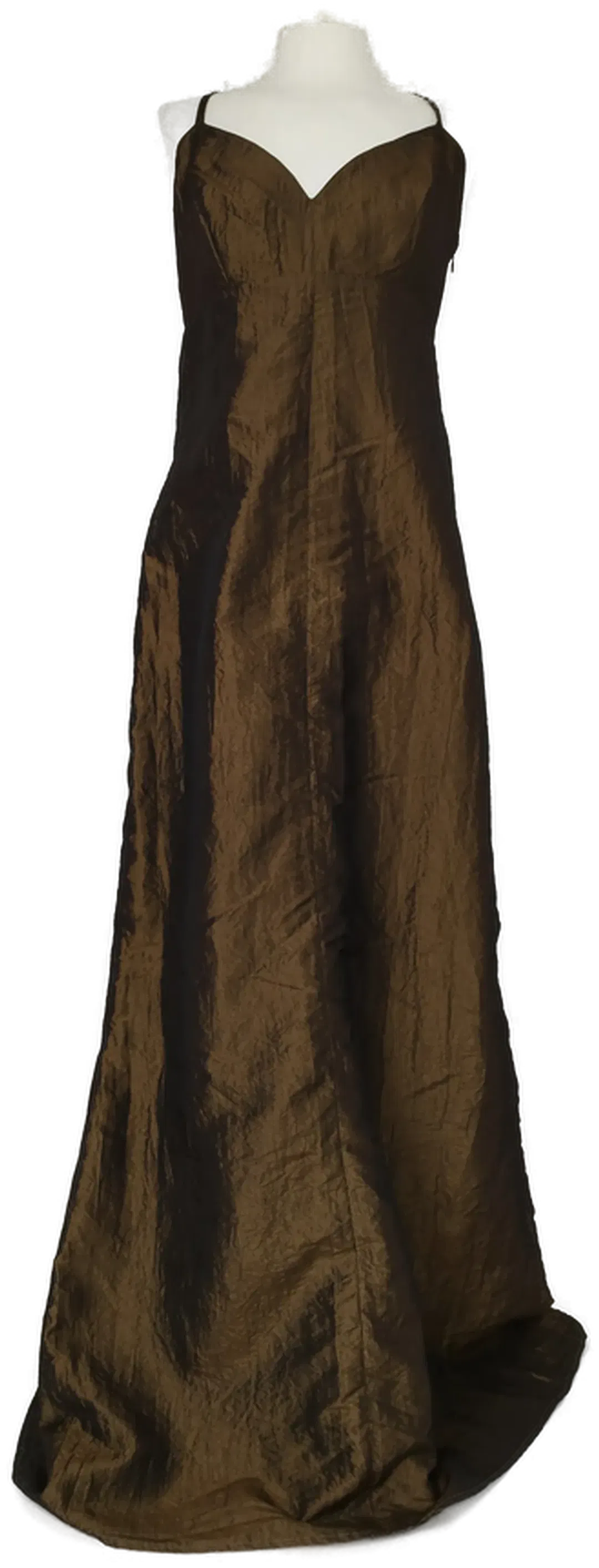 Abendkleid mit Stola -changierend braun/olive - Bild 1