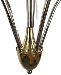 Deckenlampe, Luster 5-flammig, Messing/Glas - Bild 4