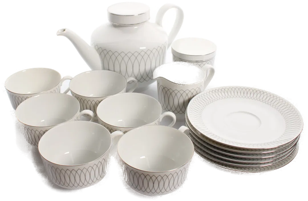 6 teiliges Arzberg Porzellan Kaffeeservice – Serie 25 – Fine China Vintage - Bild 1