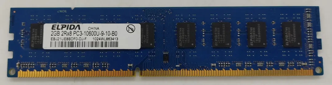 Elpida 2GB DDR3 2Rx8 PC3-10600U-9-10-B0 Arbeitsspeicher / RAM  - Bild 4