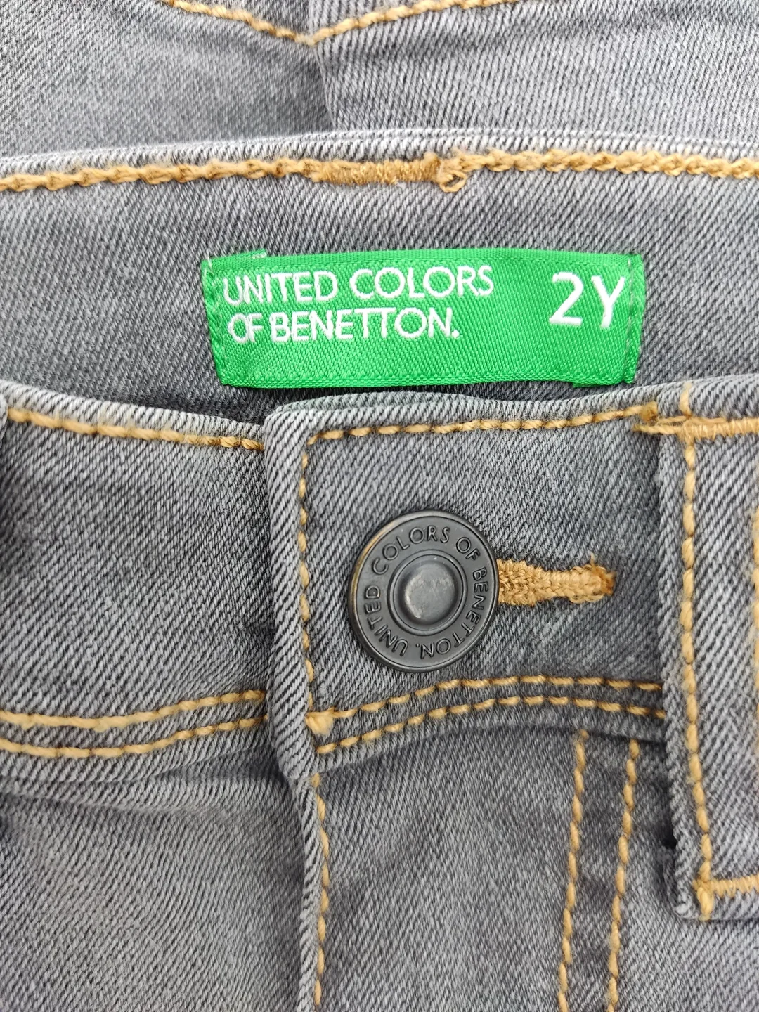 Benetton Kinder Jeans grau Gr.90 – Bild 3