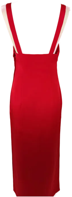 Rotes langes Abendkleid mit 2 Schlitzen -  - Bild 2