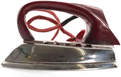 3er-Set Vintage Bügeleisen – 50er–70er Jahre –  Rowenta – burgund-rot, funktionsfähig oder Deko - Bild 2