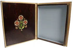 Vintage Intarsien-Kasten für Schachbrett / Backgammon mit UdSSR-Wappen – 39 x 32,5 cm - Bild 2