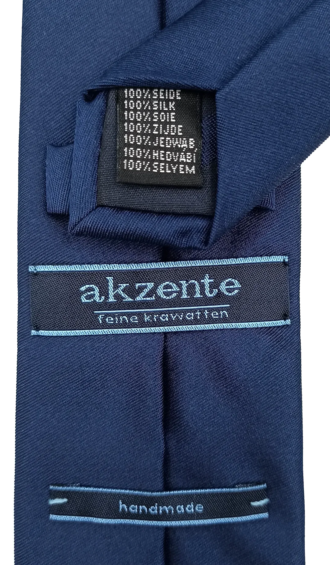 Akzente Herren Seidenkrawatte blau  – Bild 3
