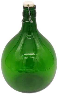Grüne Vintage-Ballonflasche mit Bügelverschluss - 5 Liter - Bild 2