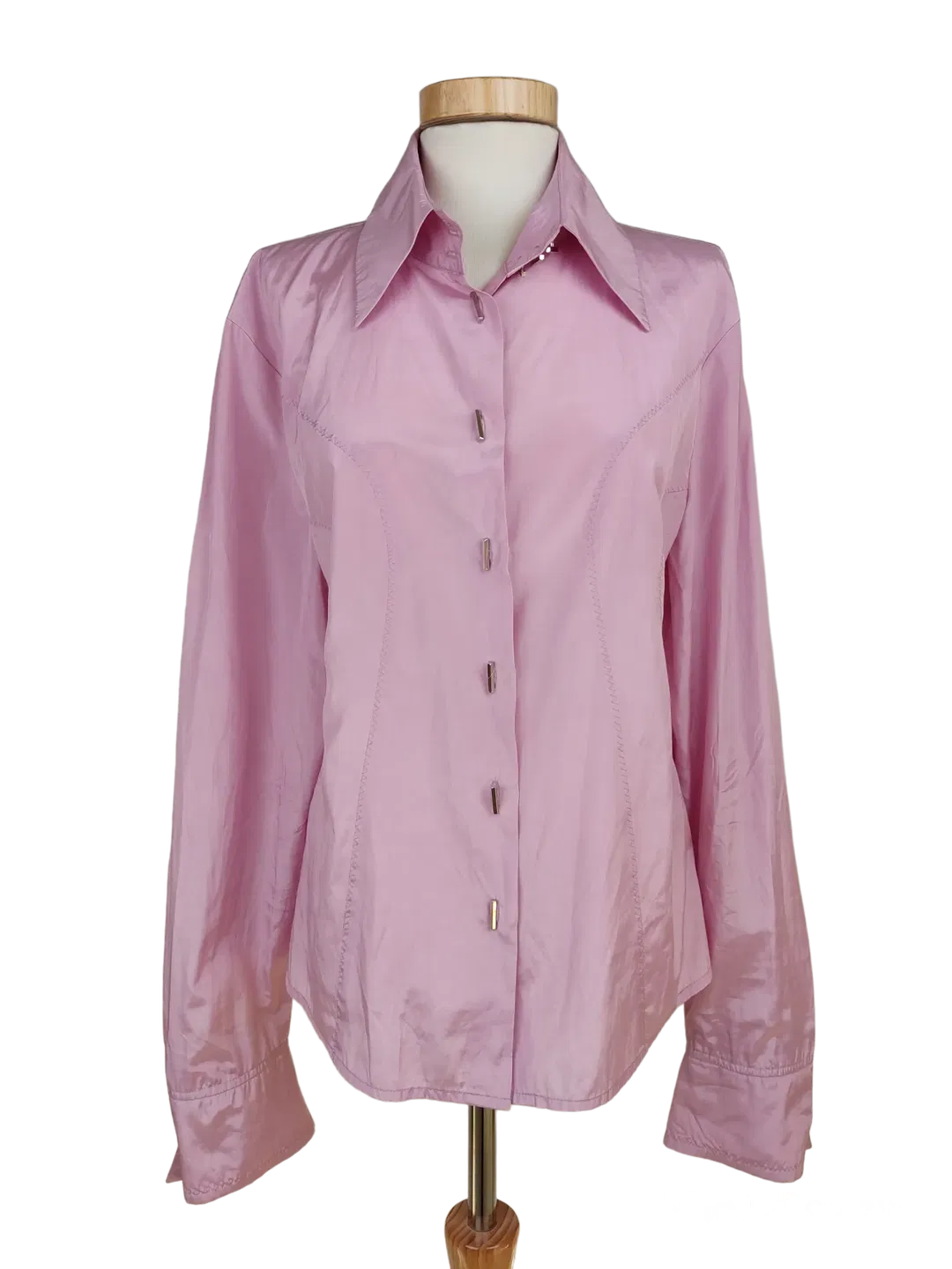 Vintage Tuzzi Damen Bluse, rosa - Gr. XL  - Bild 4