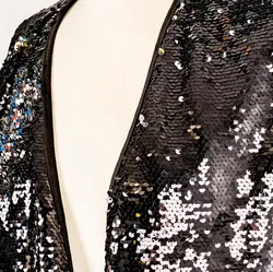 Vero Moda Pailetten Gun Metal Blazer Gr. XL - Bild 5