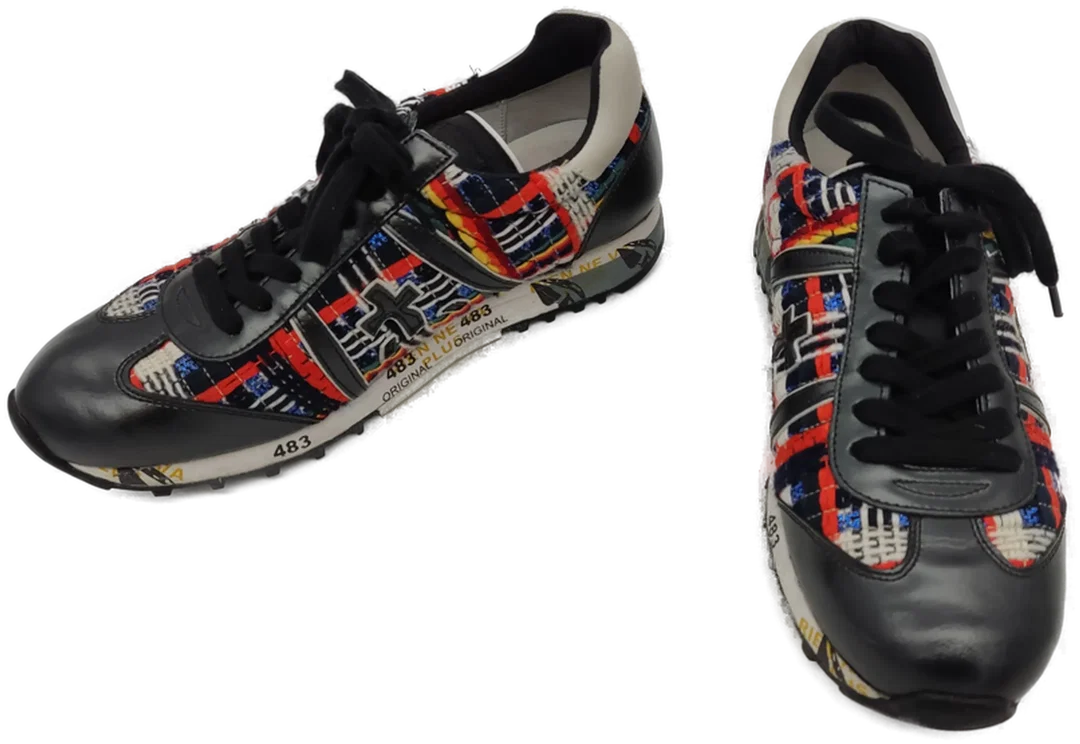 Premiata Schuhe "Sneakers" Schwarz mit Muster Gr. 38 – Bild 2