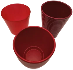 Set Rot, 3 Übertöpfe – Vorschau 3
