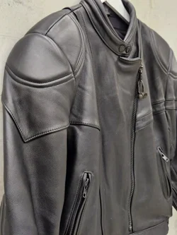 SANMARU Herren Leder Motorrad Jacket, schwarz - Gr. M – Vorschau 4