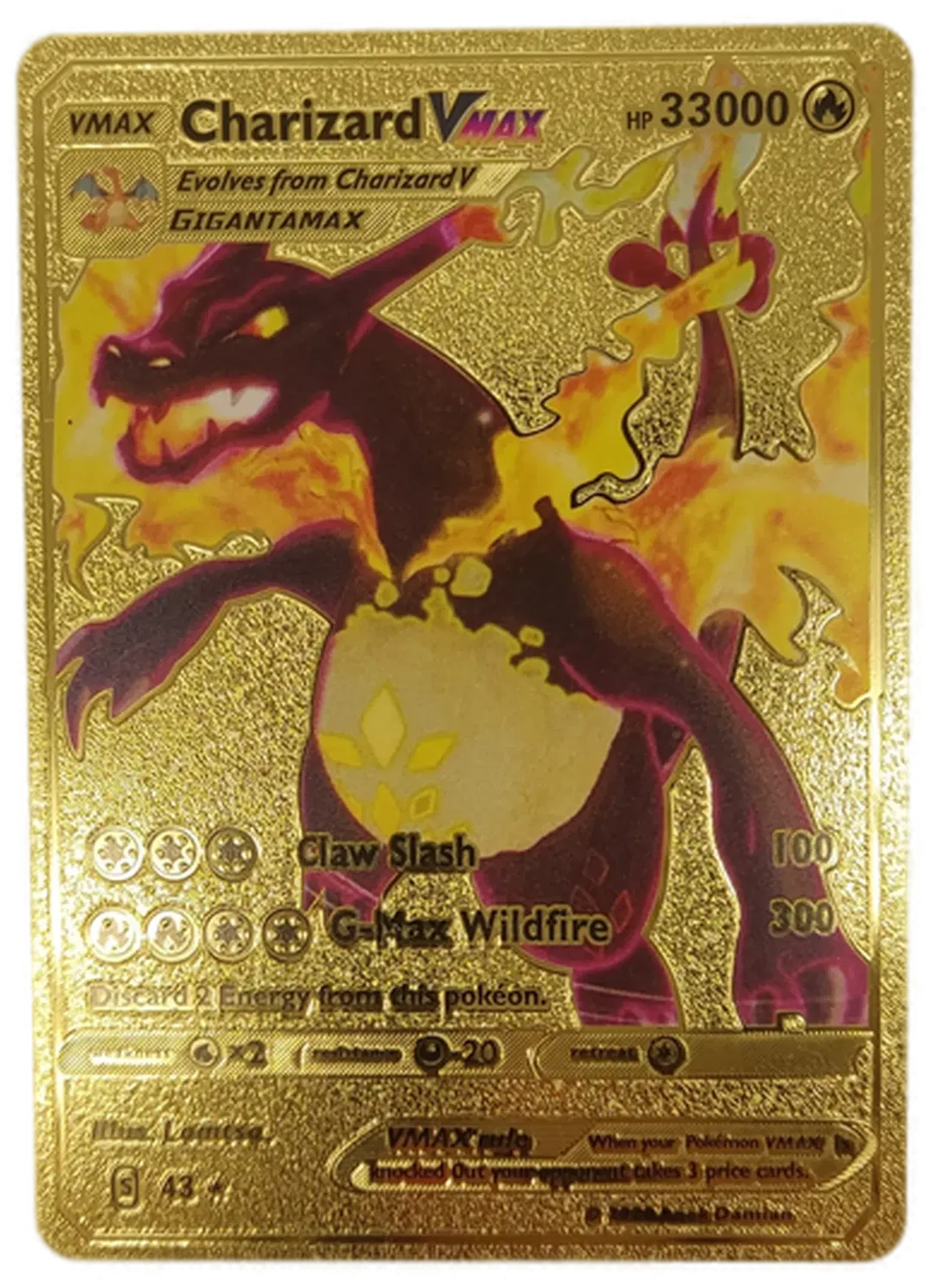  Pokémon Sammelkarte Goldfolie Charizard Vmax - Bild 4