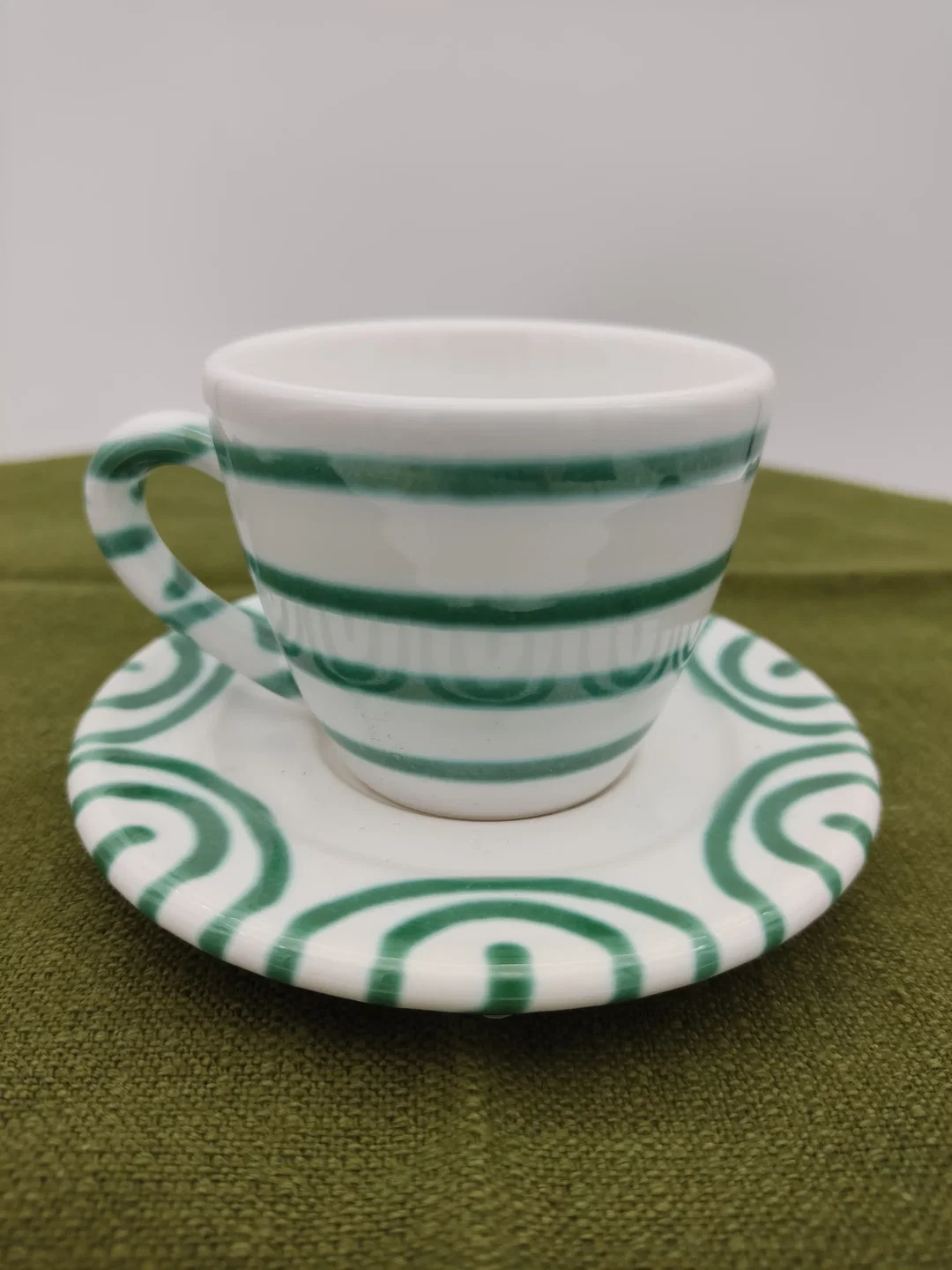 Gmundner Keramik Espresso-Set Grün Geflammt | Geschenkbox – Bild 8